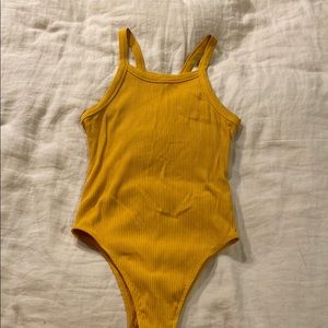 Mustard tank bodysuit